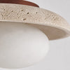 modern travertine glass dome flush mount ceiling light