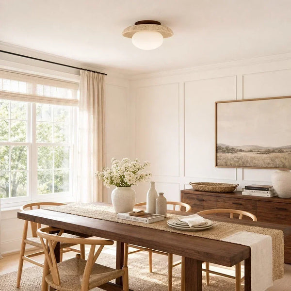 modern travertine glass dome flush mount ceiling light