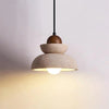 modern travertine walnut multi light pendant lamp