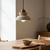 modern travertine walnut multi light pendant lamp
