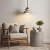 modern travertine walnut multi light pendant lamp
