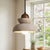 modern travertine walnut multi light pendant lamp