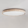 modern travertine wood flush mount ceiling light 2