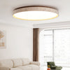 modern travertine wood flush mount ceiling light 2