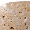 modern travertine wood round wabi sabi pendant light