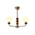 modern walnut frosted glass orb chandelier