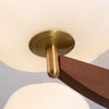 modern walnut gold glass petal chandelier