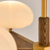 modern walnut gold glass petal chandelier