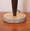 modern walnut marble dome table lamp