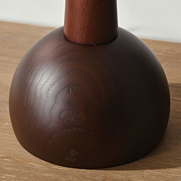 modern walnut wood fabric table lamp