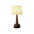modern walnut wood fabric table lamp