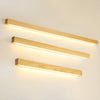 modern walnut wood linear led wall light