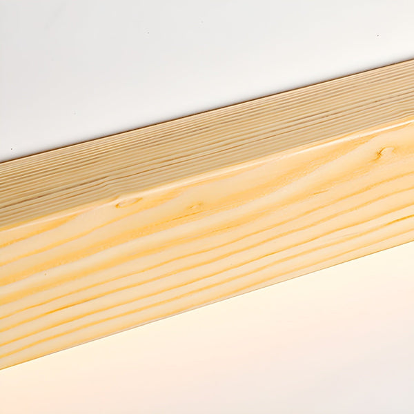 modern walnut wood linear led wall light