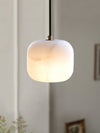 modern white alabaster brass mini pendant light 2