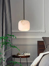 modern white alabaster brass mini pendant light 2