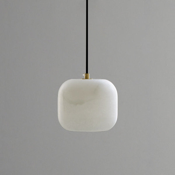 modern white alabaster brass mini pendant light 2