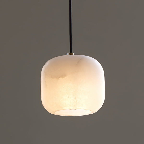 modern white alabaster brass mini pendant light 2