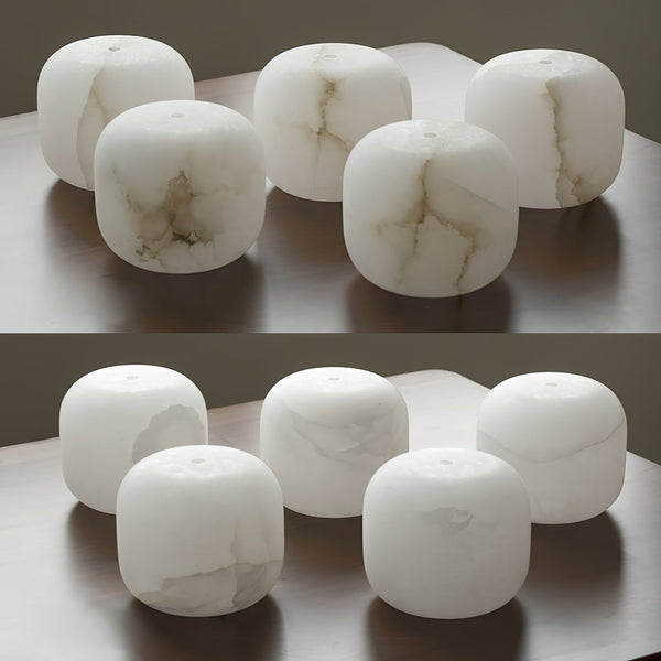 modern white alabaster brass mini pendant light 2