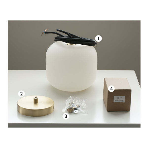 modern white alabaster brass mini pendant light 2