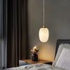 modern white alabaster brass mini pendant light 2
