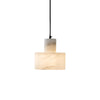 modern white alabaster cylinder pendant lamp
