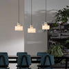 modern white alabaster cylinder pendant lamp