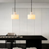modern white alabaster cylinder pendant lamp