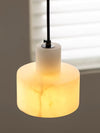 modern white alabaster cylinder pendant lamp