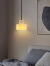modern white alabaster cylinder pendant lamp