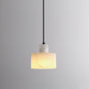 modern white alabaster cylinder pendant lamp