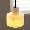 modern white alabaster cylinder pendant lamp