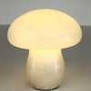 modern white alabaster mushroom table lamp brass