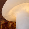modern white alabaster mushroom table lamp brass