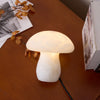 modern white alabaster mushroom table lamp brass