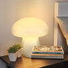 modern white alabaster mushroom table lamp brass