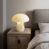 modern white alabaster mushroom table lamp brass