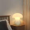 modern white alabaster mushroom table lamp brass