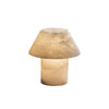 modern white alabaster orb table lamp