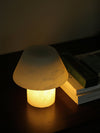 modern white alabaster orb table lamp