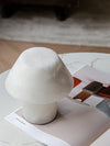 modern white alabaster orb table lamp