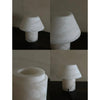 modern white alabaster orb table lamp