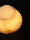 modern white alabaster orb table lamp