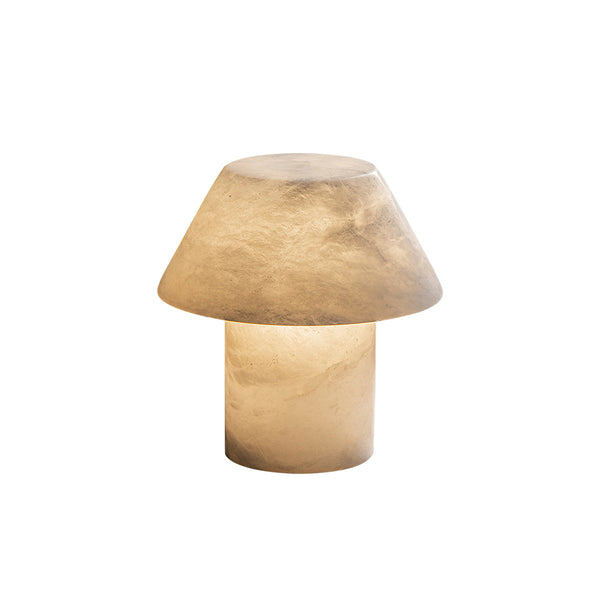 modern white alabaster orb table lamp