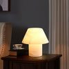 modern white alabaster orb table lamp