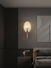 modern white alabaster plug in wall lamp