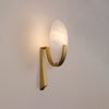 modern white alabaster plug in wall lamp