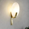 modern white alabaster plug in wall lamp