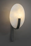 modern white alabaster plug in wall lamp