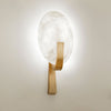 modern white alabaster plug in wall lamp