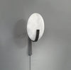 modern white alabaster plug in wall lamp